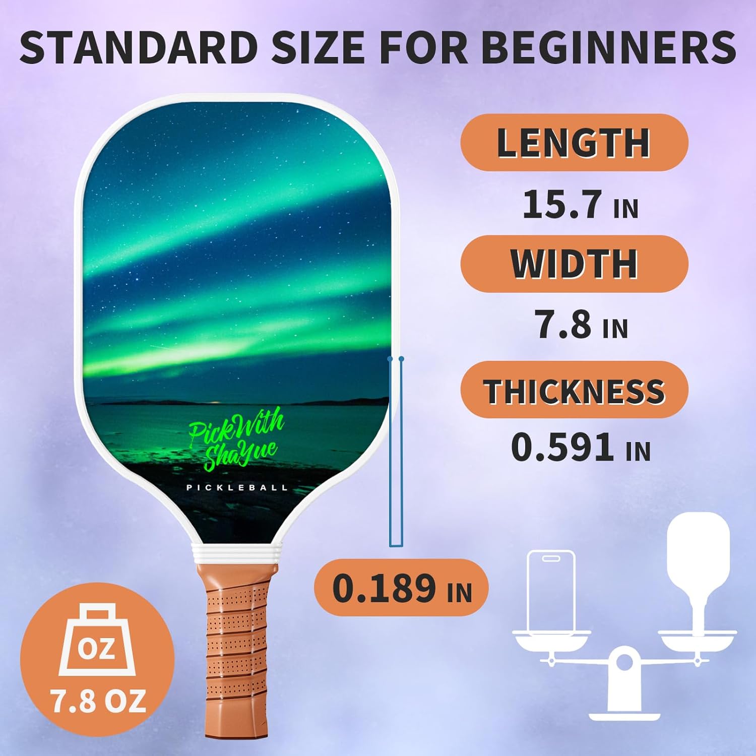Pickleball Paddles Set of 2 Super Value Set with 2 Pickleball Fiberglass Rackets 4 Balls 2 Pickleball Grip Tapes 2 Sports Towels 1 Pickleball Bag Outdoor Gift for Beginners Family Friends…