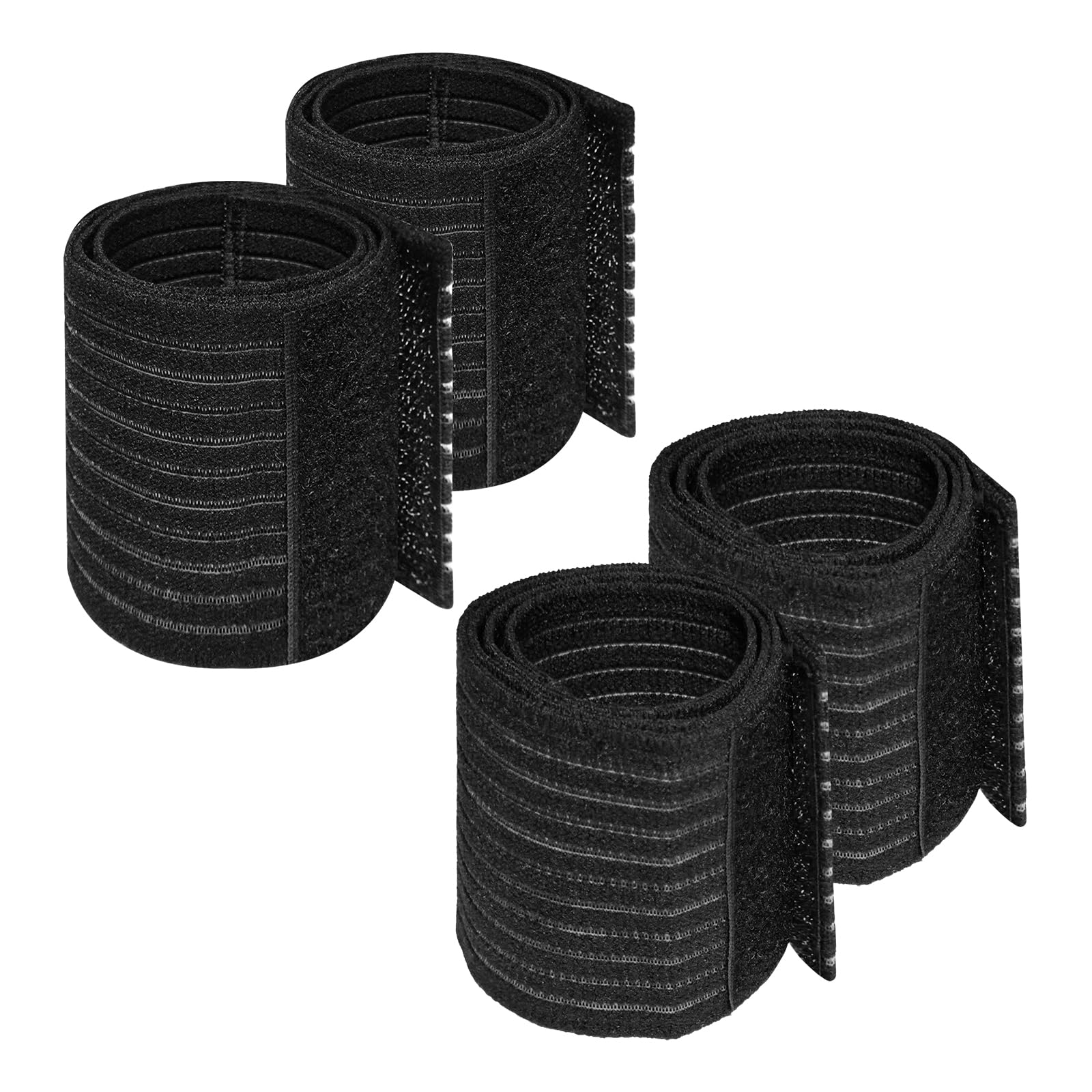 KELIZIN 4Pcs Elastic Hook & Loop Extension Straps for Ice Packs/Belts, Adjustable Length to Enhance Comfort - 28 inches +35.5 inches