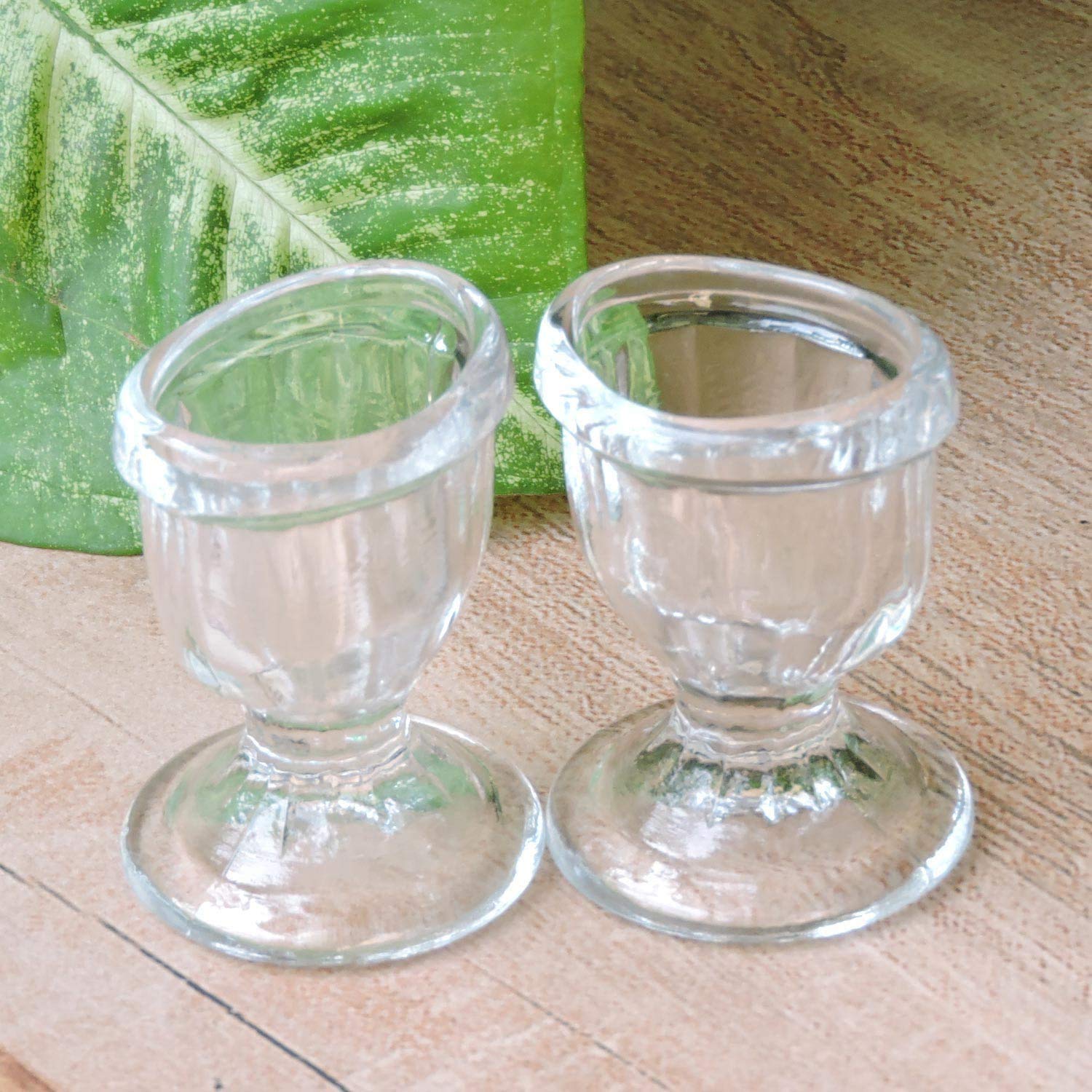 Tazza in vetro per occhi set da 2 con scatola regalo in velluto