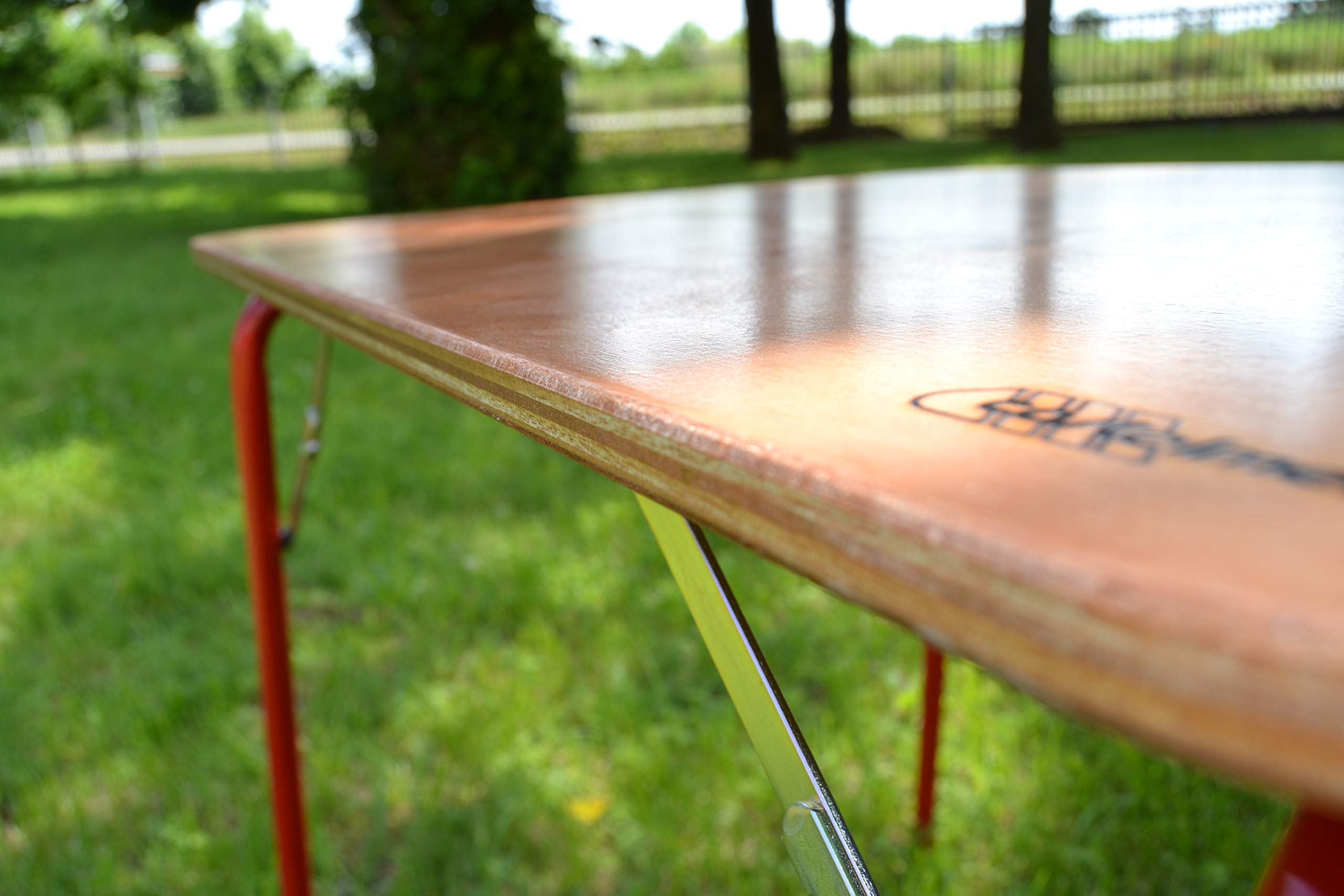 Castelmerlino Table pliante Okumè sol en contreplaqué marine 80x60 cm