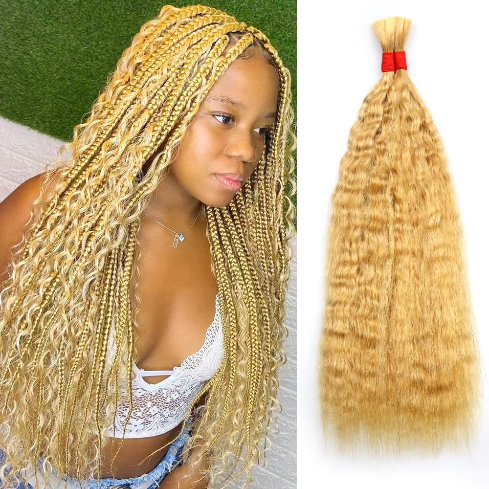 Super French Bulk Human Hair for Braiding No Weft 100 g (1 Pack-2 Bundles) 100% Unprocessed Brazilian Virgin Human Hair Braiding Super Bulk For Micro