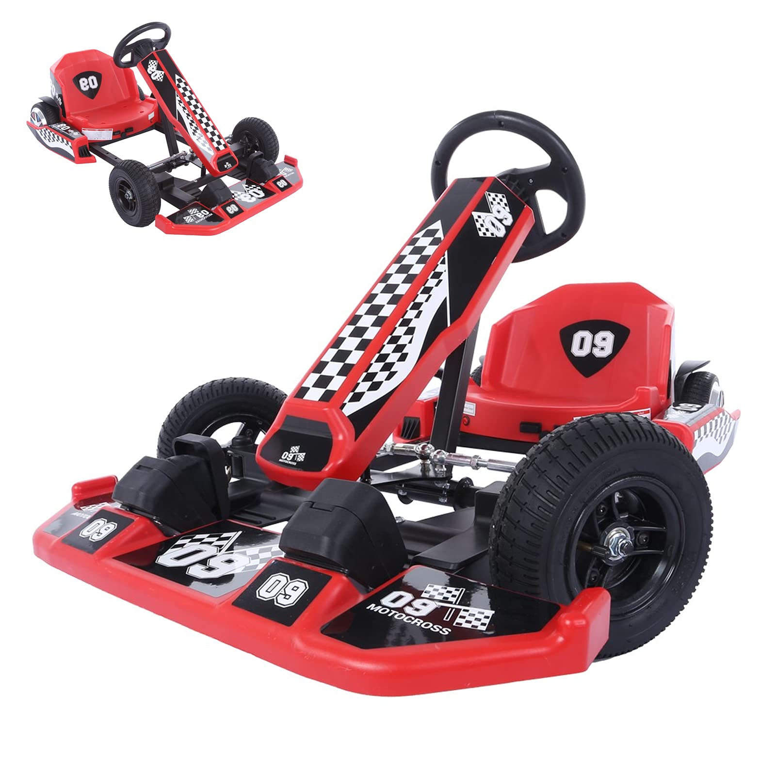 Buy QAZQ Kids Electric Racing Scooter, 36V Electric Kart Drifting Kit