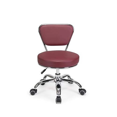 Miniatura 12 de MAYAKOBA Dayton Taburete de pedicura (negro) neumático, altura ajustable, perfecto para salón de uñas, pedicura spa