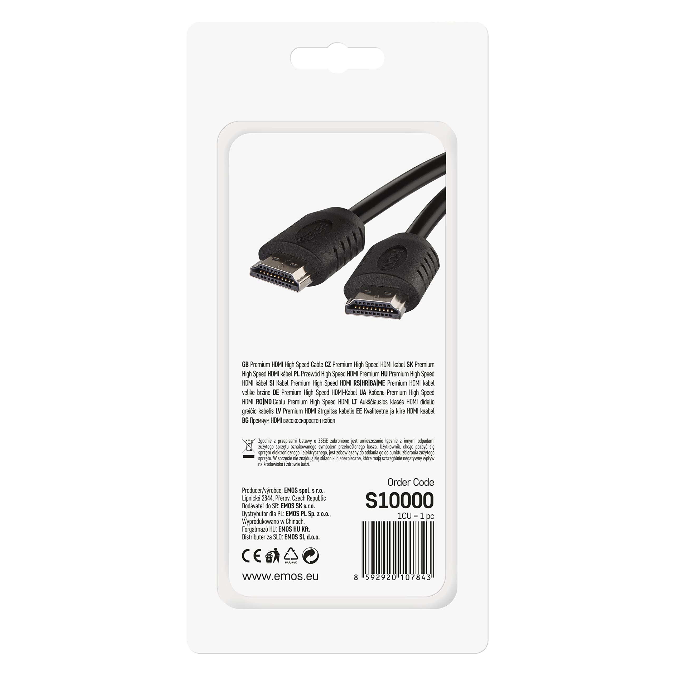deleyCON 0,5m Cavo HDMI SLIM ad Alta Velocità con Ethernet (Ultimo