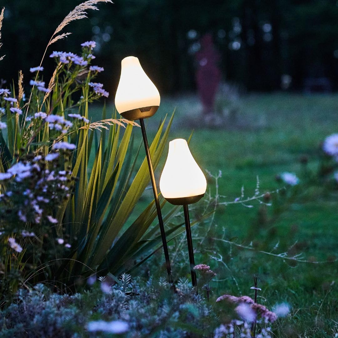 Lumix® Solar Flowers 1x Solarleuchte für Außen Garten von Krinner innenliegendes Solarpanel, IP44, Auto EIN/AUS mit RGB, Auto Change und neutralem LED Licht, Gartenleuchte Tulip 1 Stück
