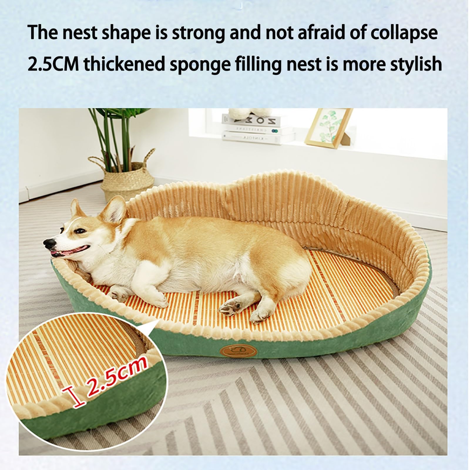 Tapis de lit pour chien, tapis pliable pour chien, tapis voyage chien, coussins rafraîchissants for chiens, quatre saisons, lit universel for petit chien, tapis for chien corgi amovible et lavable ( C