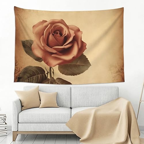 EKYOSHCZ Vintage rose Print Tapestry Wall Hanging Fashion Wall Tapestry Funny Wall Art for Living Room Home Decor 60x40in
