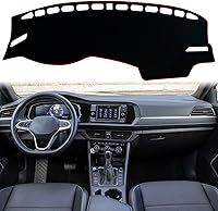 Vista 7 de Funda para salpicadero interior compatible con Volkswagen Jetta Sedan S SE R-Line SEL SEL Premium 2019 2020 2021 2022 2023 Protector de rayos UV