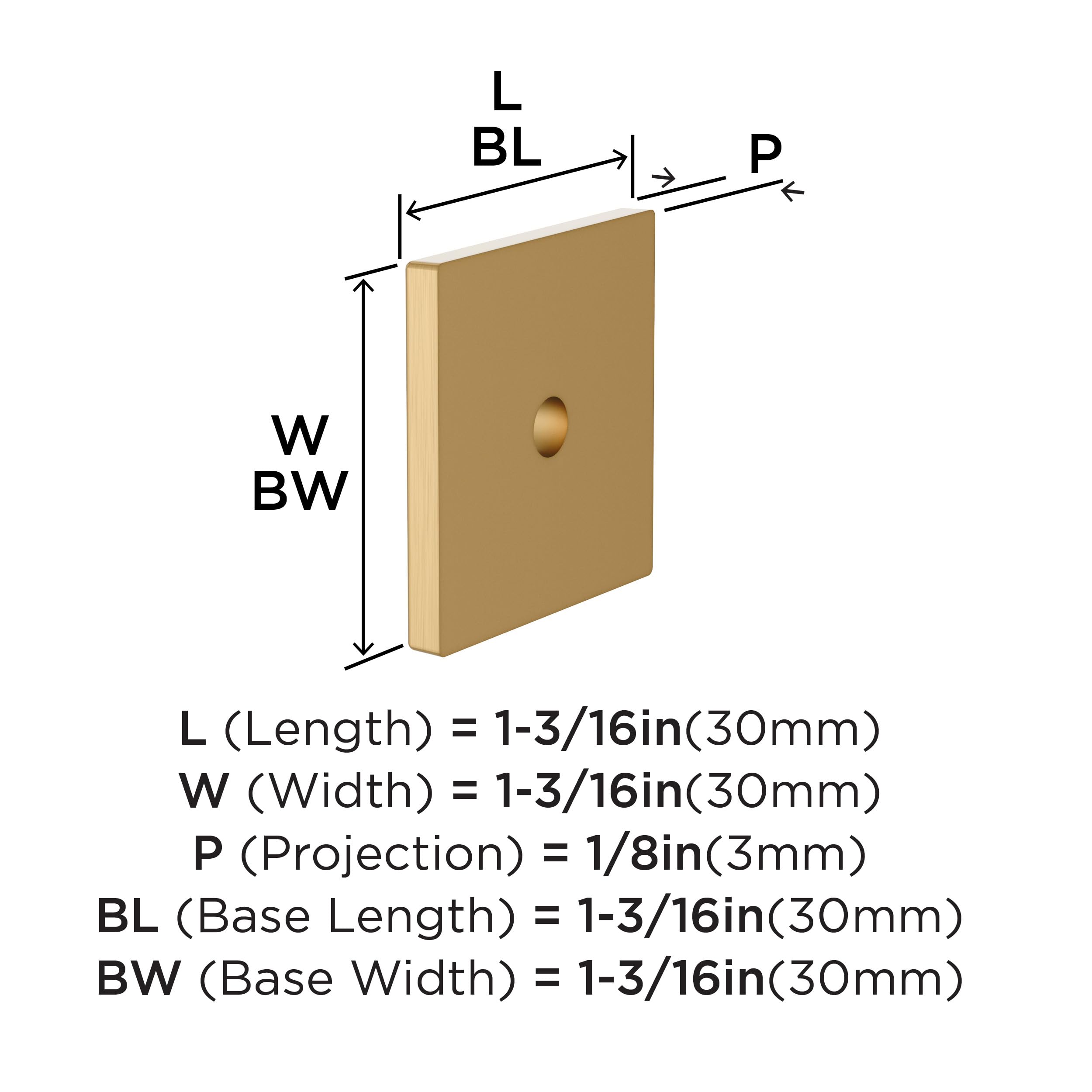 Amerock Ladera Champagne Bronze Cabinet Knob Backplate -6
