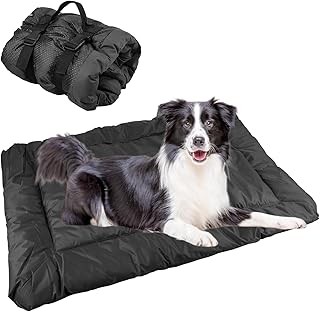 GOMETY Hundedecke für Unterwegs, 90 x 60cm wasserdichte Hundematte, Große Tragbare Hundebett Hundedecke Outdoor Faltbar Reisedecke
