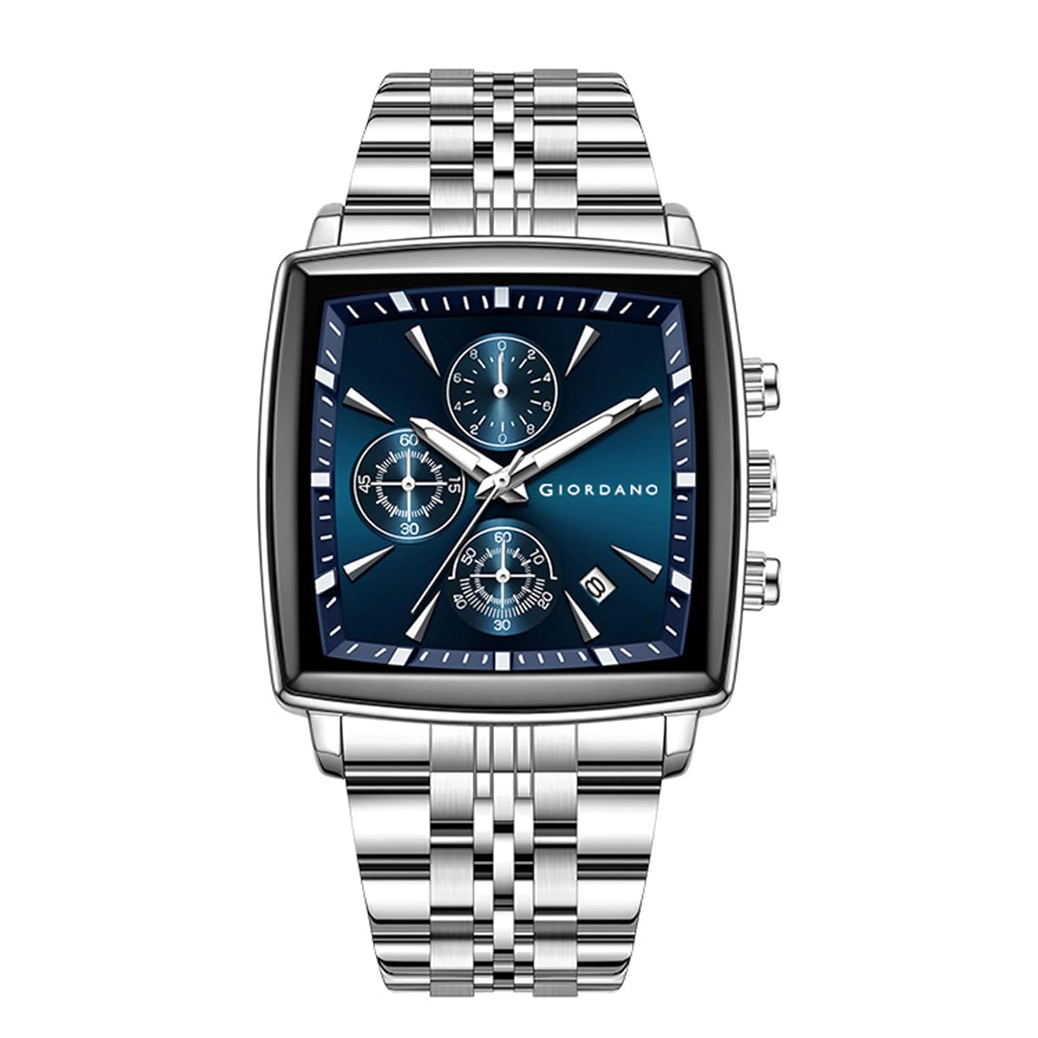 Giordano Men's Multi Function Watch, Blue, Square Dial - Image 1
