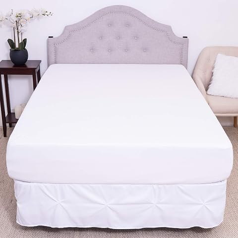 Sweet Home Collection Premium Waterproof Mattress Protector Soft Cotton Bed Guard with Membrane Back Coating Cover Protects Against