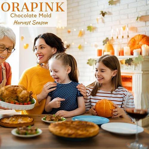 Miniatura 5 de 1 molde de silicona para chocolate con forma de hojas de arce, bellotas y calabazas en 3D para otoño, día de Acción de Gracias, tema de cosecha