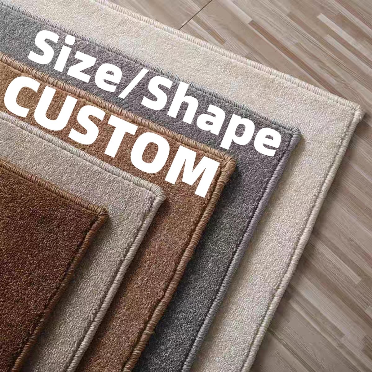 SINCERA Custom Size Rug, Cut to Shape Bath Mat, Tailor-Made Stair Carpet Shag Rug for Bathroom Floor, Tub and Shower, Bespoke Non-Slip Hallway Runner
