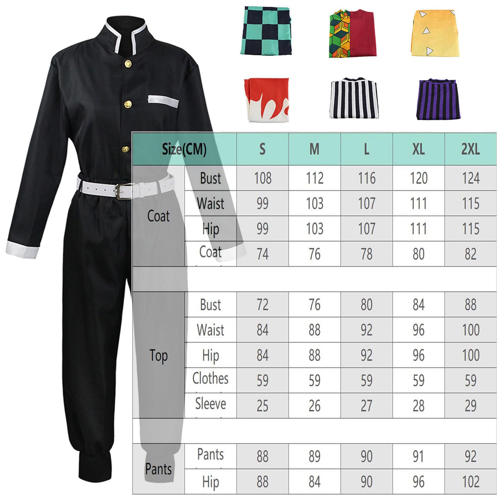 UZAIN Disfraz de cosplay de anime, kimonos, uniforme de Halloween