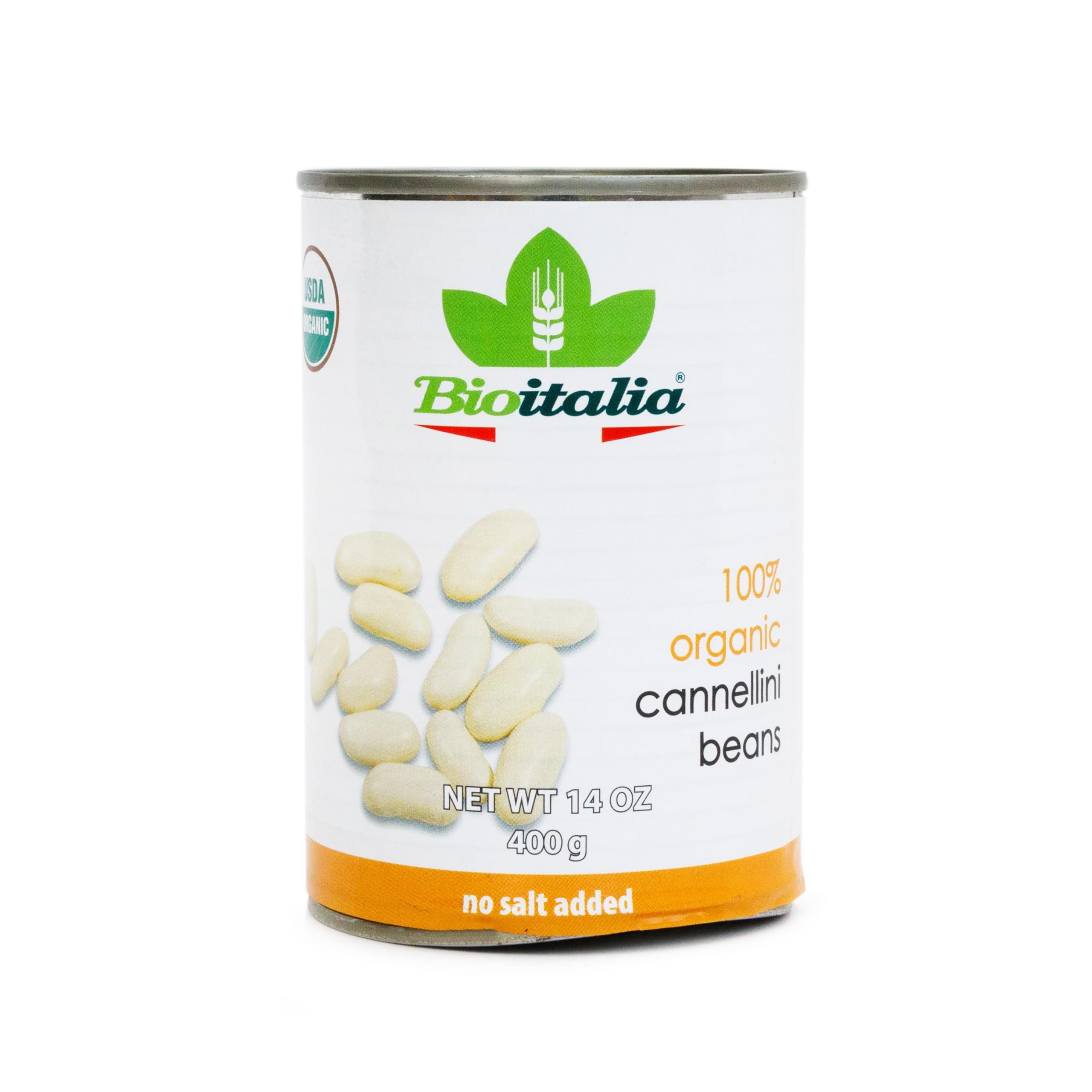 BIOITALIA Organic Canned White Cannellini Beans, 14 OZ