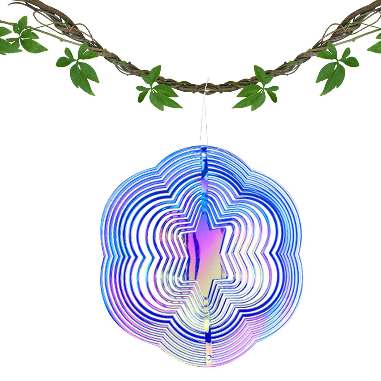 Outdoor Wind Spinner | Wind Spinners | Hexagon Bird Repelling Wind Spinner,Reflective Wind Spinners Sun Catchers for Indoor Outdoor Garden Decoration Crafts, Hanging Art Ornaments