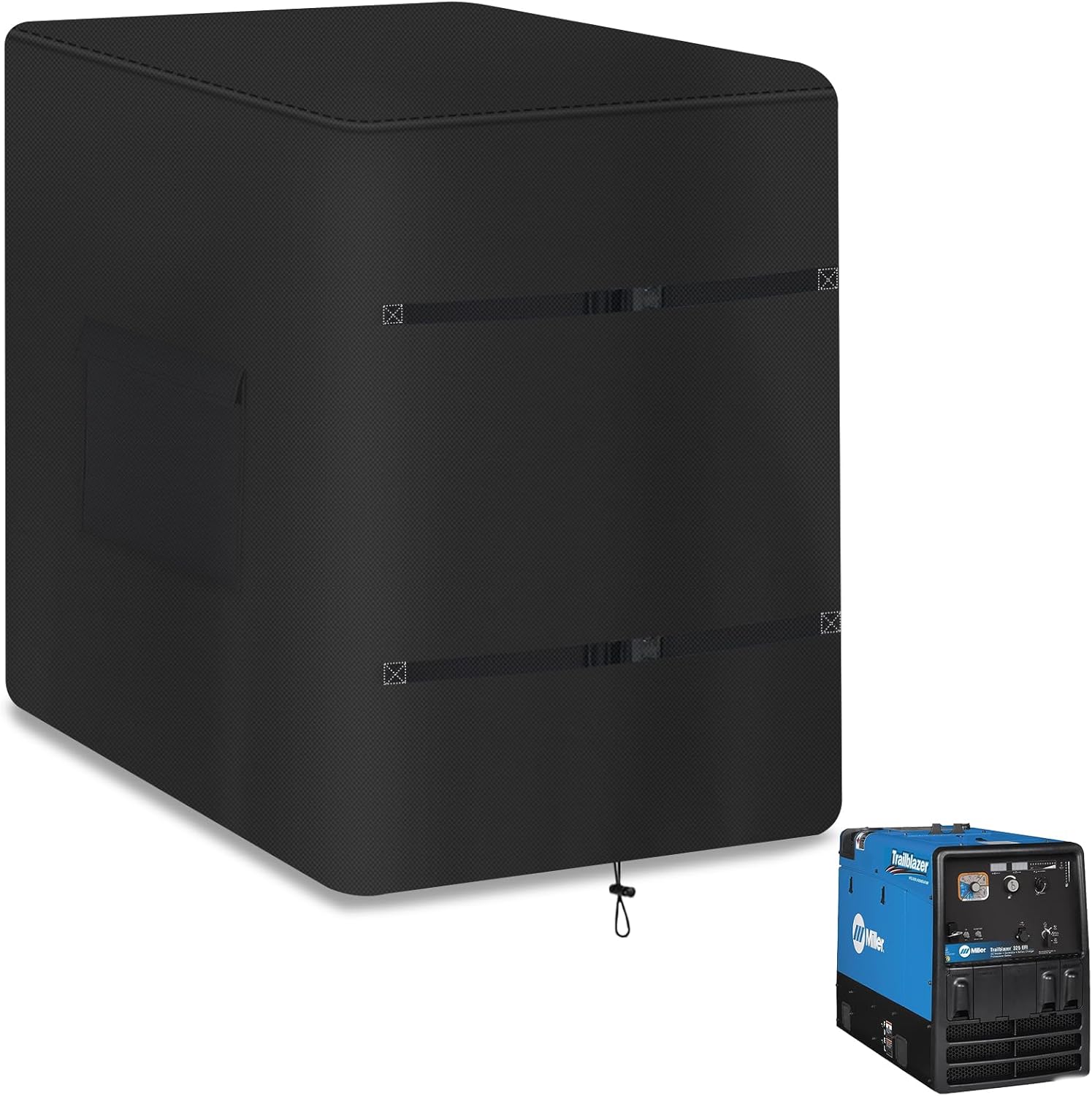 Waterproof Universal Engine Driven Welder Cover 30"Hx22"Wx42"D-Heavy Duty 600D Oxford for Engine-Driven Welder 230/265/325/225, Black (30" H x 22" W x 42" D)