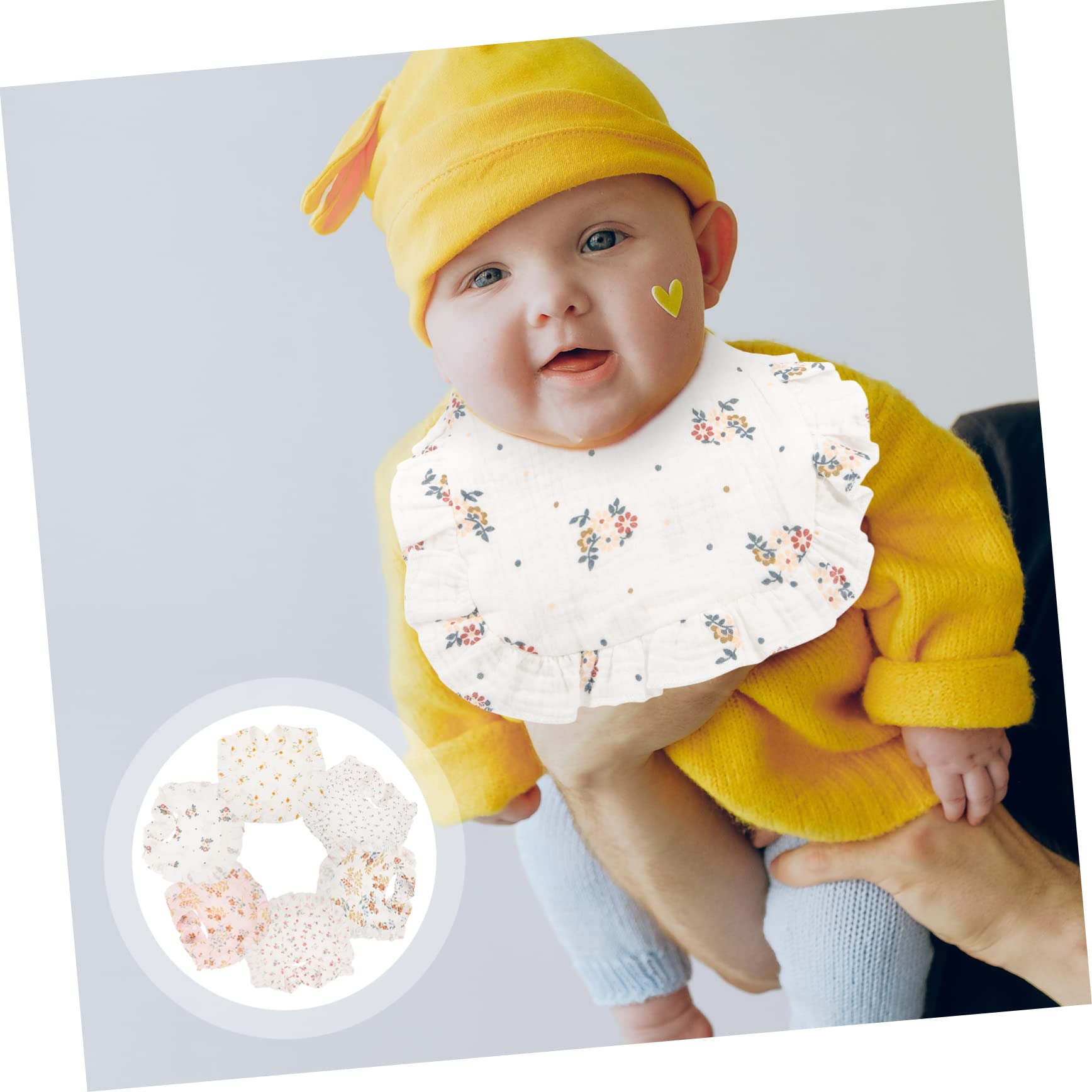 VICASKY 18piezas Baberos De Algodón Para Bebés Baberos De Alimentación Lavables Diseño Elegante y Botón Práctico Para Mantener La Ropa Limpia y Seca