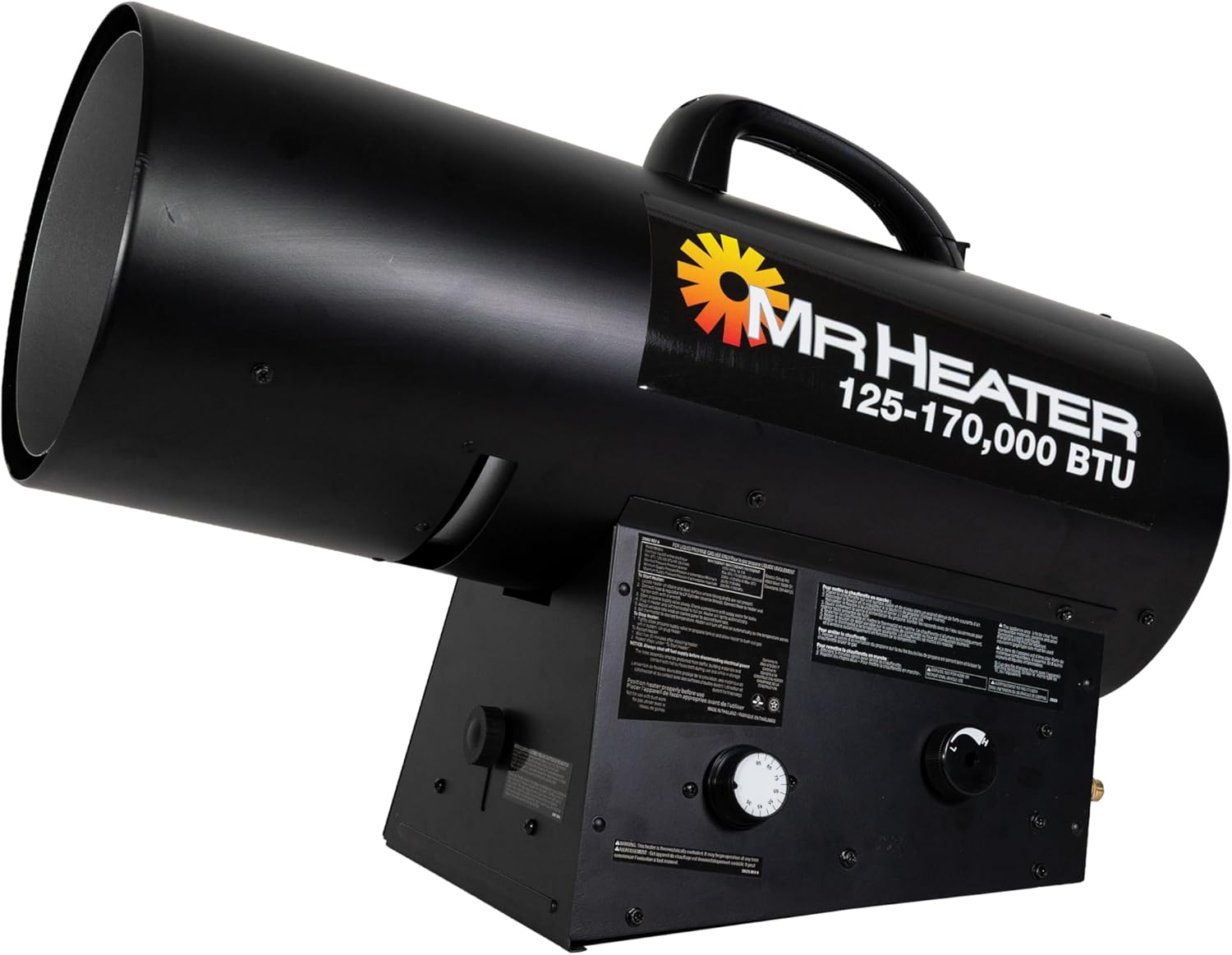 170,000 BTU Quiet Burner Technology Forced Air Propane Heater with Thermostat