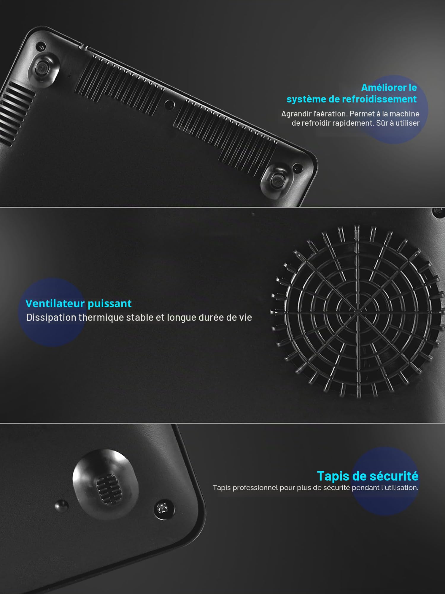 AMZCHEF plaque de cuisson à induction, plaque induction portable, de 2000 W avec corps mince, 20 niveaux de puissance, 20 réglages de température, serrures de sécurité, minuterie de 3 heures, noir