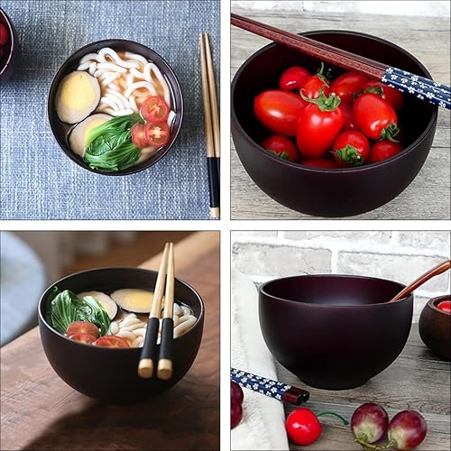 Miniatura 5 de Tazón de madera de azufaifo Tazón de frutas Tazón de madera Cuenco de madera para servir Tazones de postre Recipientes Tazón de comida Bocadillos