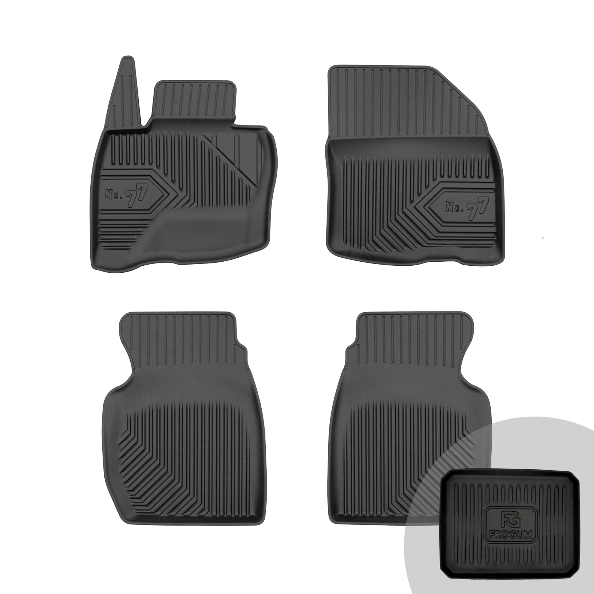 FROGUM No.77 Alfombrillas para Coche Alfombras para Honda Civic VIII 2006-2011 | Borde Alto | para Todo el año | Tamaño