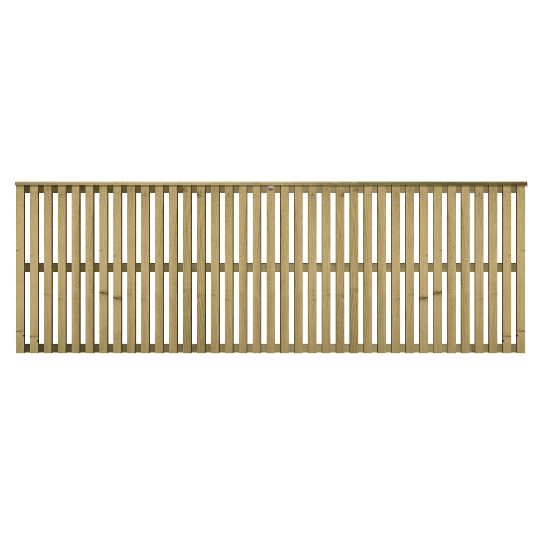 Premier Tuscany, 6ft x 2ft Fence Trellis Panel Wooden Vertical Slatted Screen | Decorative Lattice Privacy Topper Extension for Outdoor Living Space (Wide: 182cm x High: 61cm)