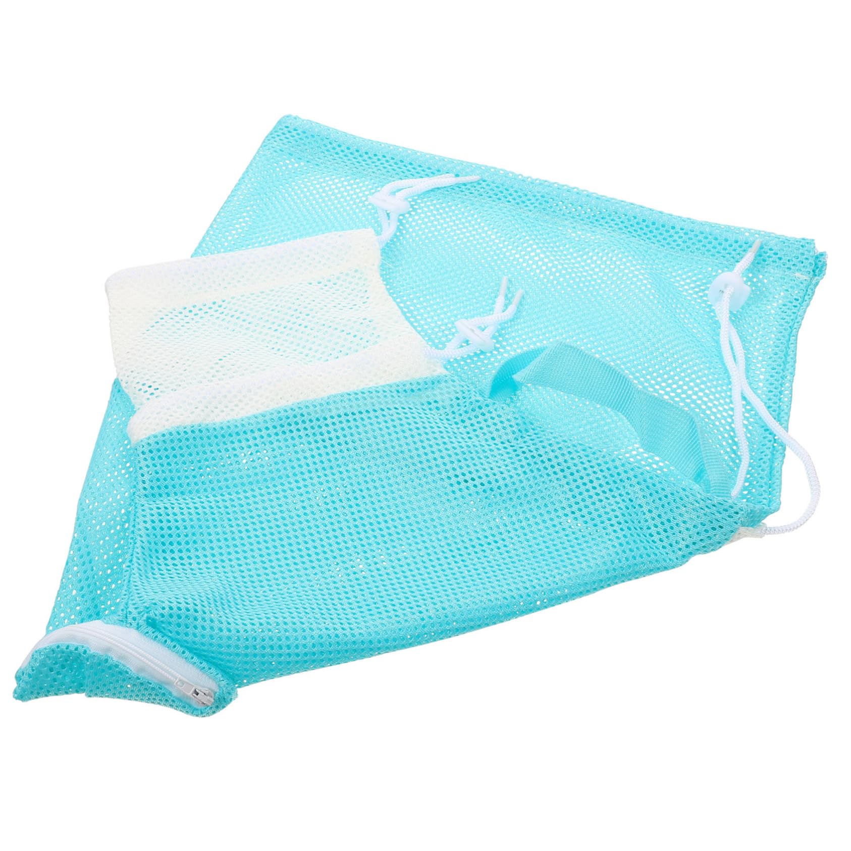 COSMEVIVI Pet Grooming Tool Cat Bath Bag Wear Material Cat Nail Trimming Bag Kitten Grooming Mesh Scratch-Resistant Green White