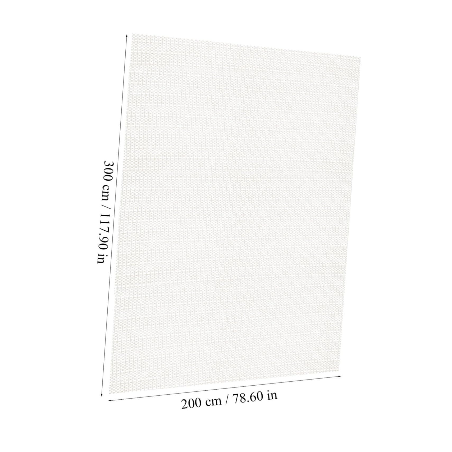 Tofficu -Tapis Antidérapant en PVC Blanc 200x300 Cm pour Tapis de Couloir, Protège Sols en Bois Dur et Empêche Le Glissement, Maison Bureau