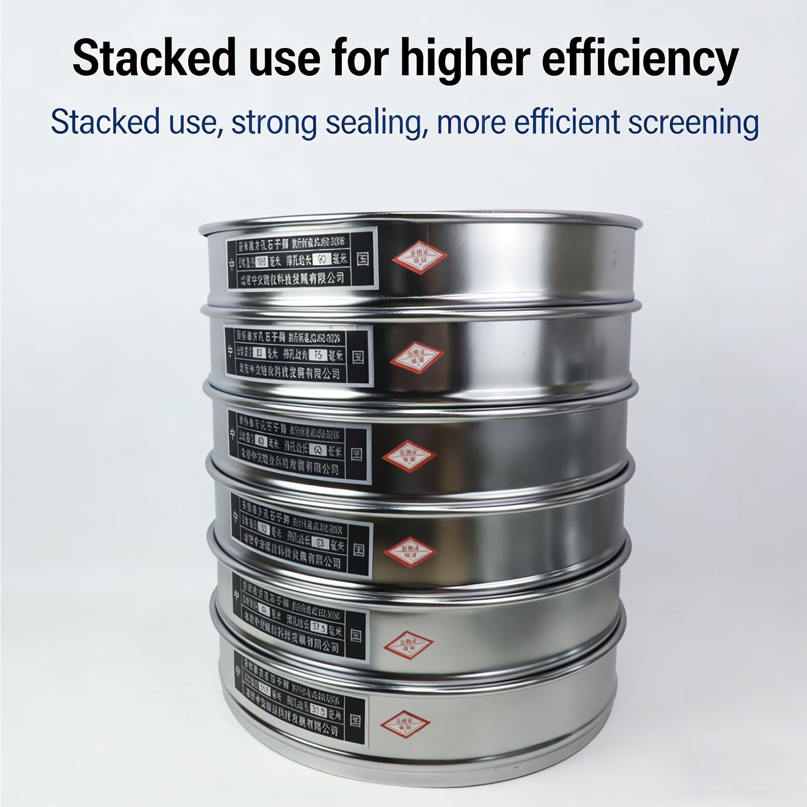 Setaccio per ghiaia standard, in acciaio inox, setaccio per test di laboratorio, 30 cm, per test di gradazione di sabbia e aggregati