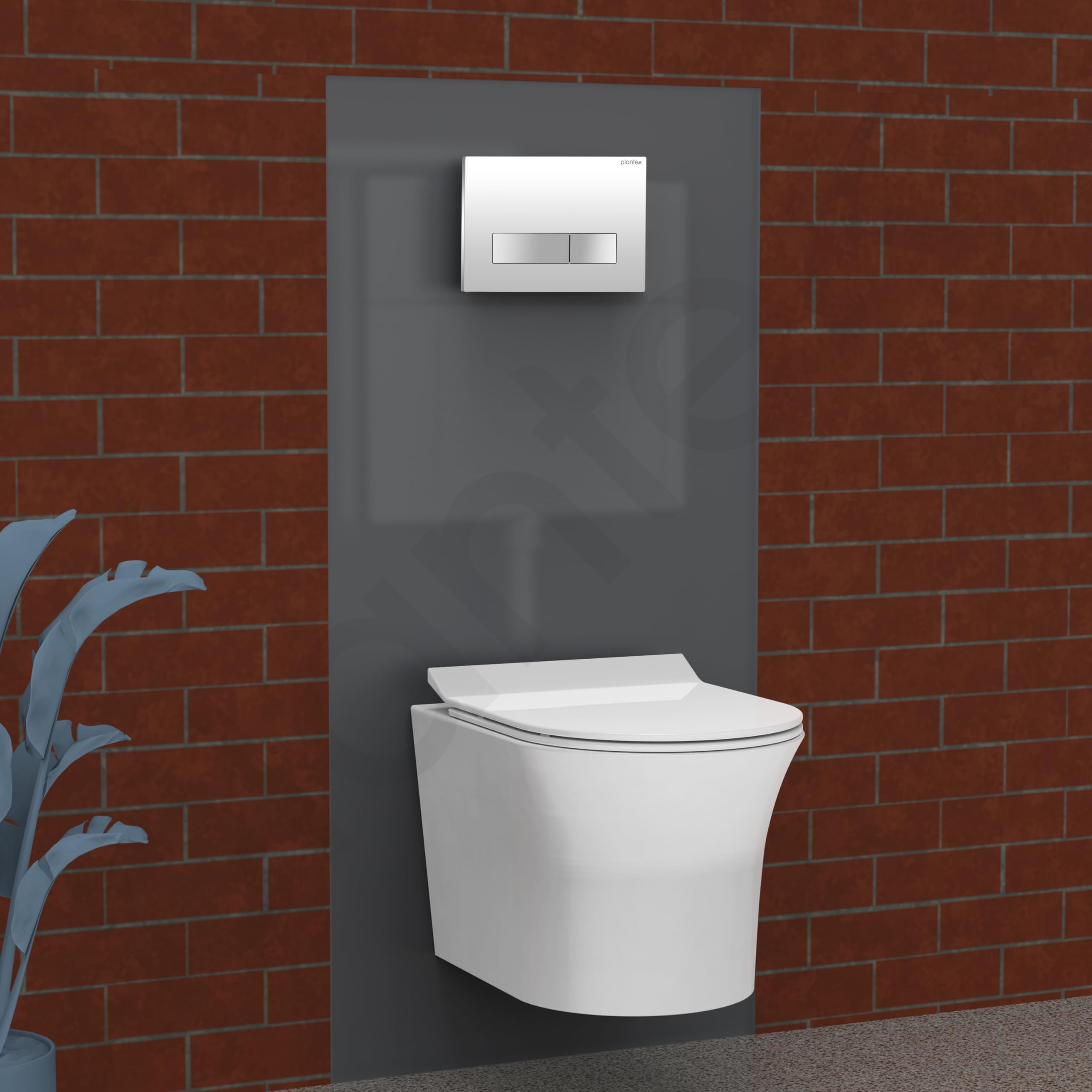 Plantex Concealed Tank for Commode/Cistern Flush Tank for Toilet with 8 LTR Capacity/Flushing Cistern Tank/Slim and Stylish Dual Flush Tank with All Internal Accessories - Pack of 1 (White) 4