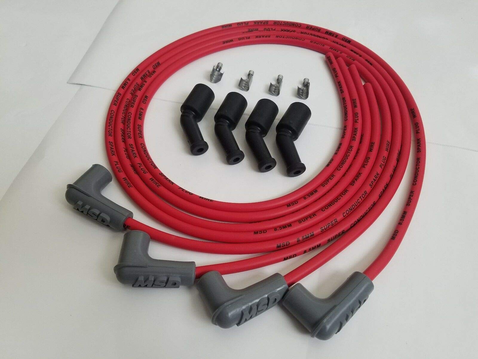 Buy 4 MSD 8.5mm LSX LS1 Universal Unassembled 90 Degree Spark Plug