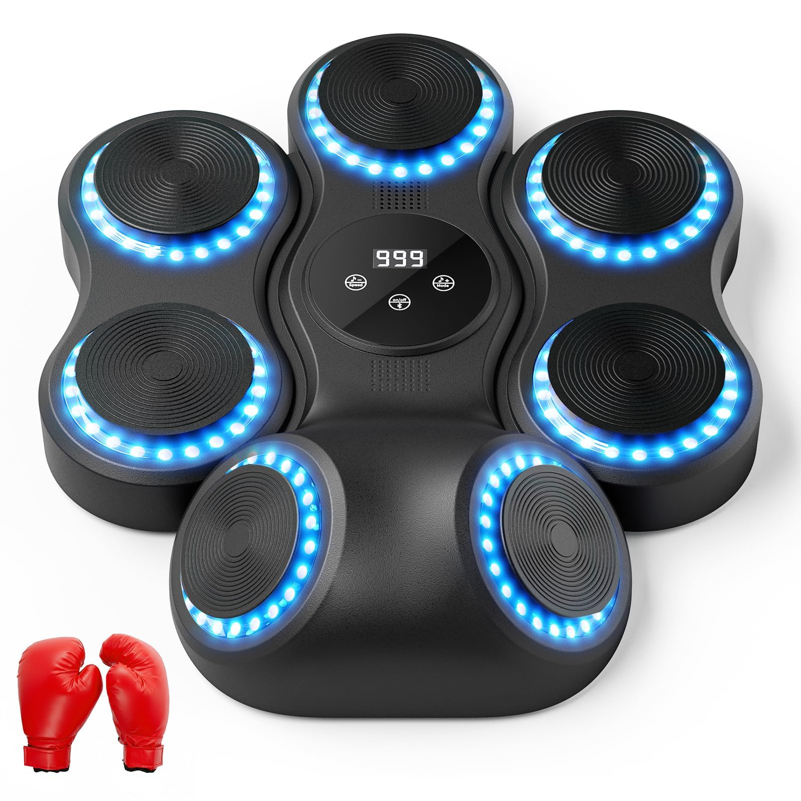 Smart Music - Macchina da boxe con Bluetooth e guantoni da boxe, da parete, elettronica, attrezzatura per allenamento in palestra