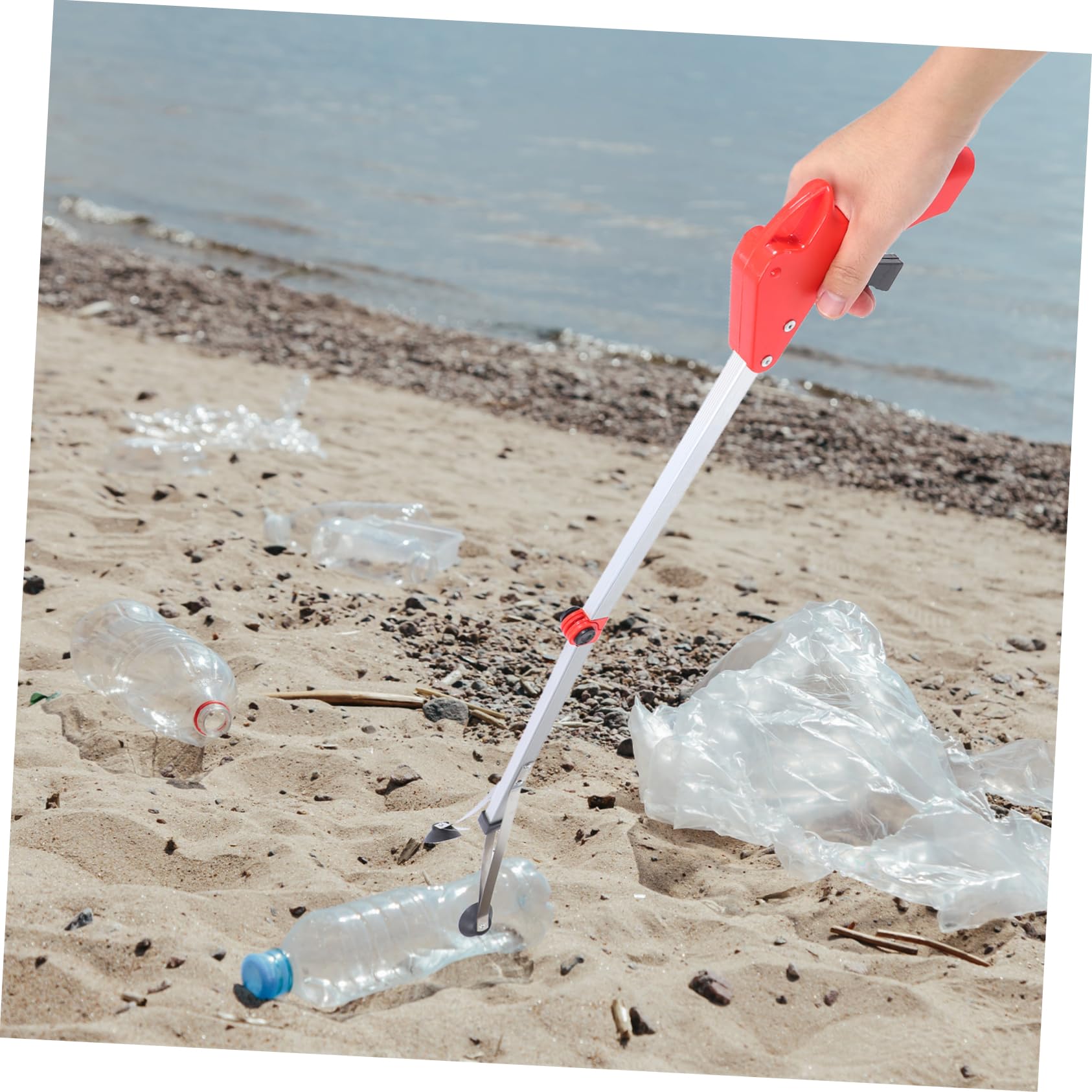 PACKOVE 5 Stück Müllfalle Picker Grabber Reacher-Tool Handgreifer wählen Müllgreifer-Tool werkzeug Haushaltsgeräte und Zubehör Müllklammer Pickup-Sticks Aluminiumlegierung
