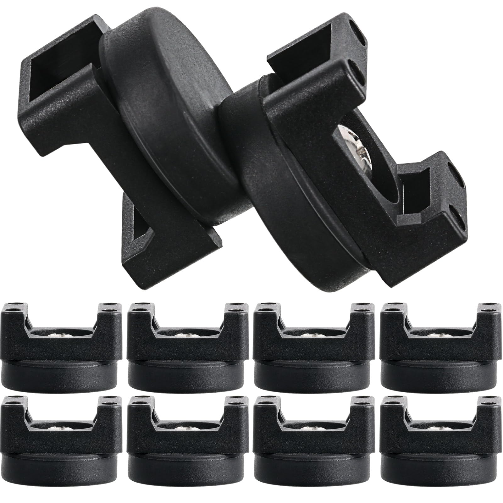 Yookeer 10 Pcs Magnetic Zip Tie Mount Cable Clips Black, 22 mm