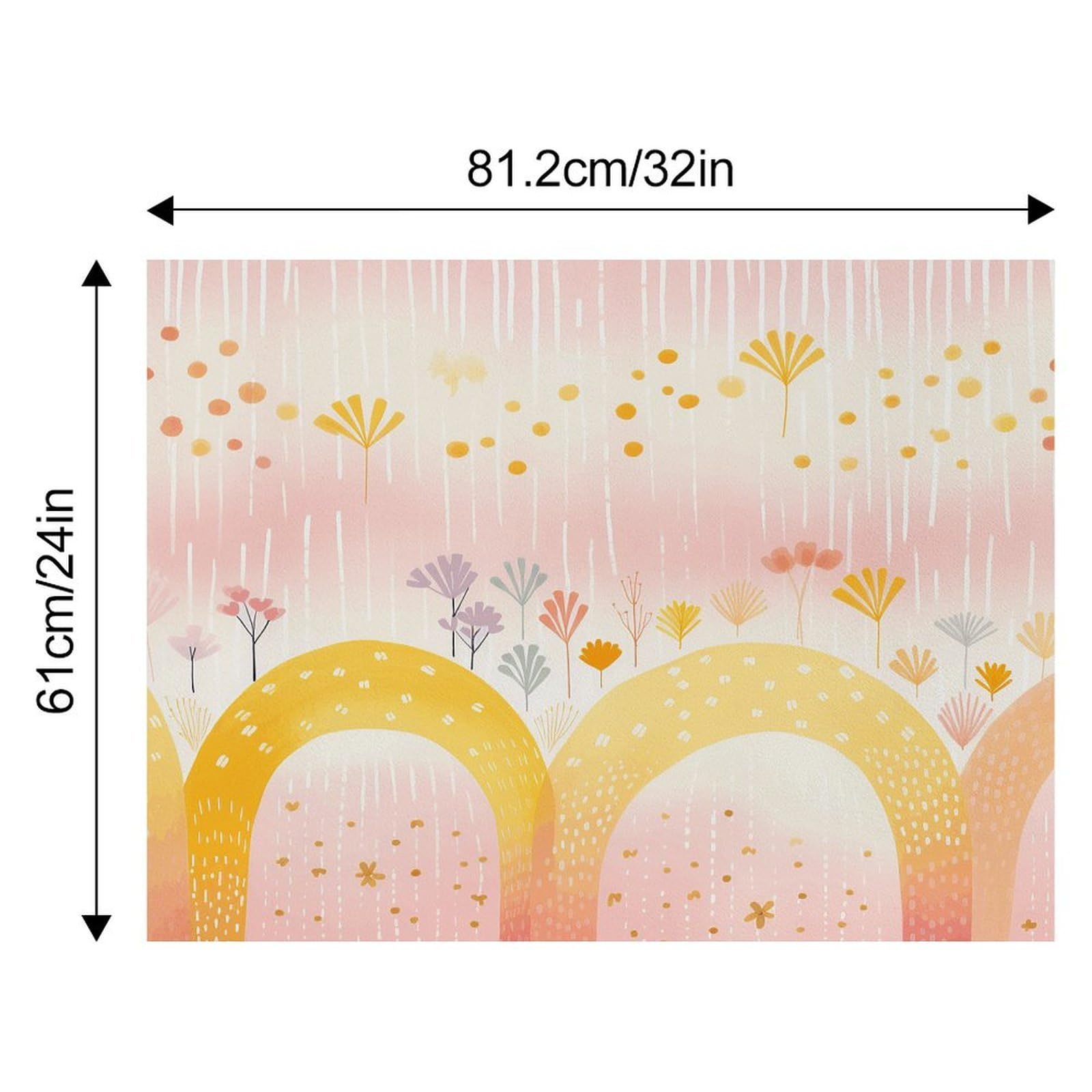 Tapis de nourriture pour chat avec plusieurs arcs-en-ciel - Tapis d'alimentation antidérapant pour chien facile à nettoyer pour la nourriture et l'eau, tapis de gamelle pour chien et chat - 61 x 81,3
