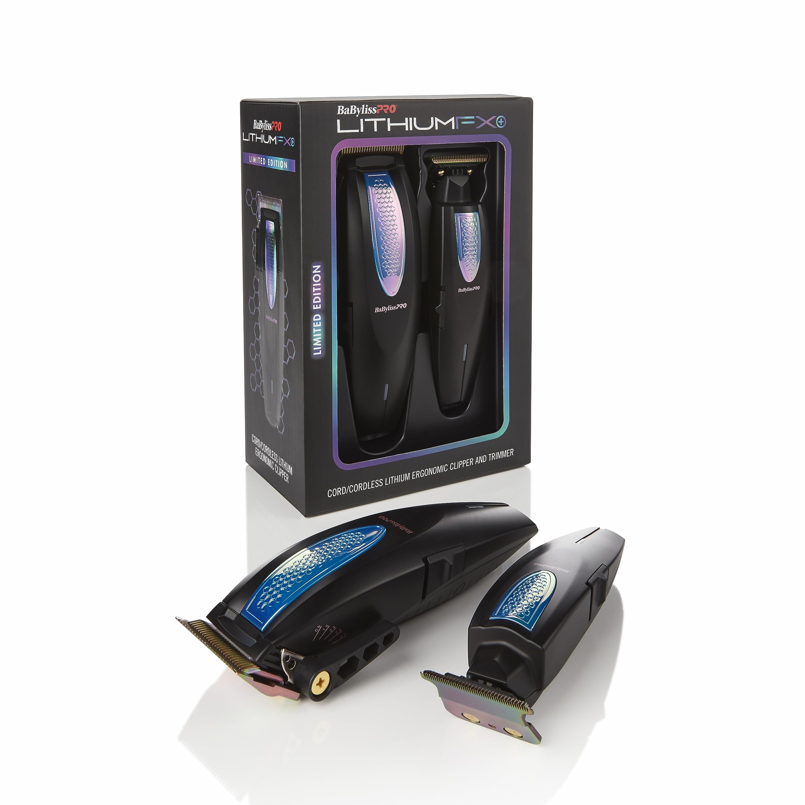 Babyliss Pro LITHIUMFX+ Cord/Cordless Ergonomic Clipper & Trimmer IRIDESCENTFX73HOLPKRB-image-29