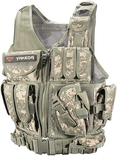 Miniatura 8 de vAv YAKEDA Chaleco táctico al aire libre transpirable CS juego Airsoft chaleco ajustable para adultos