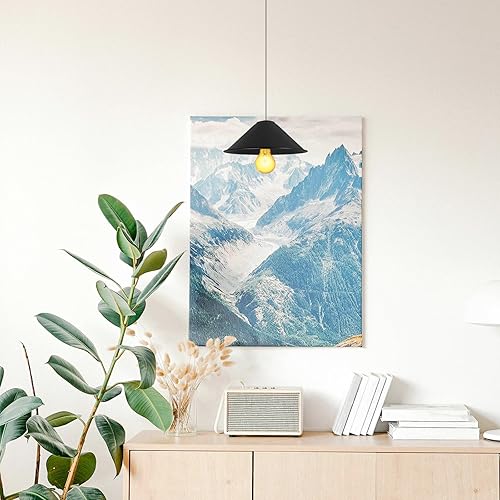 Miniatura 7 de ARTIBETTER Lámpara de techo moderna con cono de metal, protector de luz de pared compatible con LED para proyectos de bricolaje