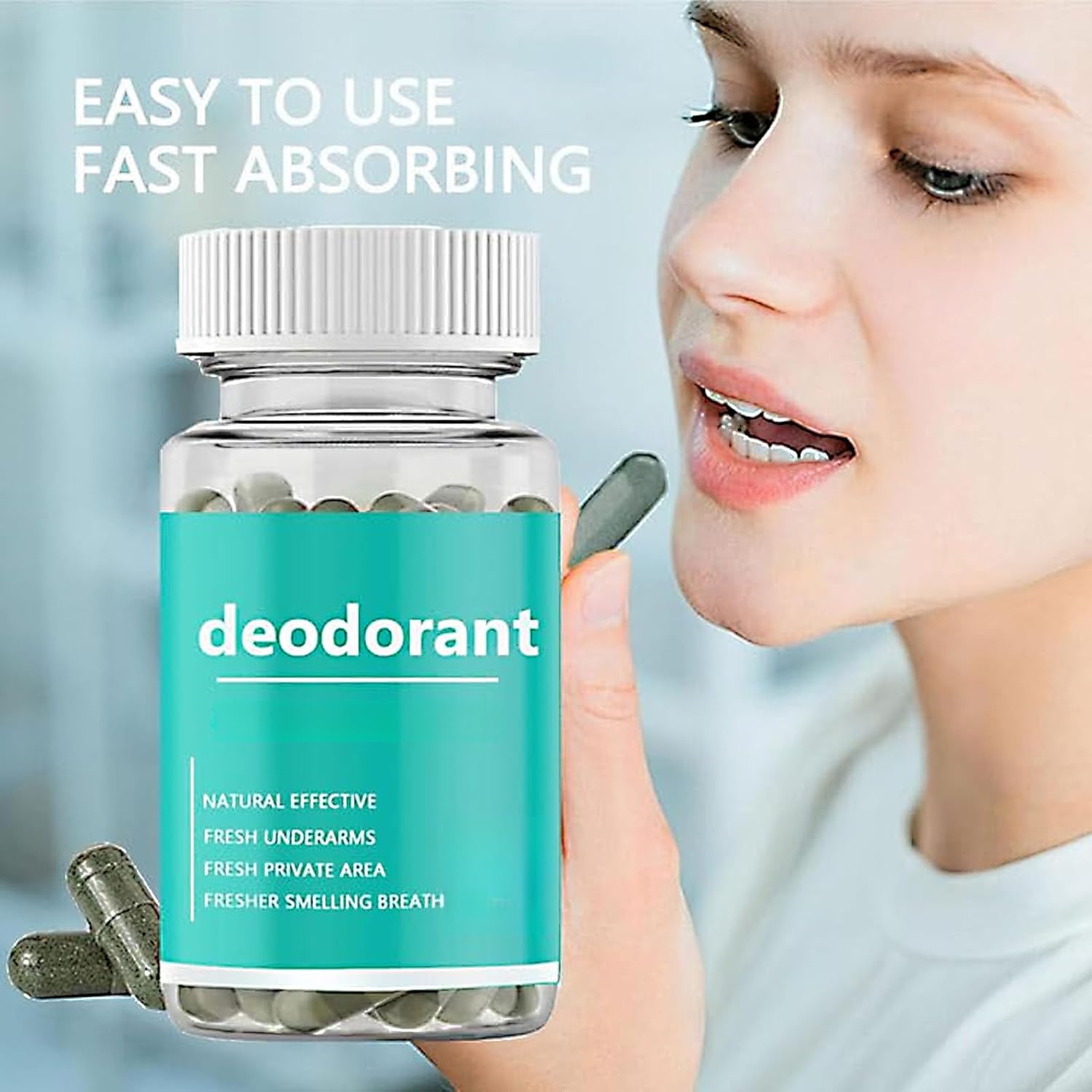 Desodorante corporal para hombres y mujeres: favorece la desintoxicación | Desodoriza todo el cuerpo y promueve la salud intestinal y de la piel - Clorofila