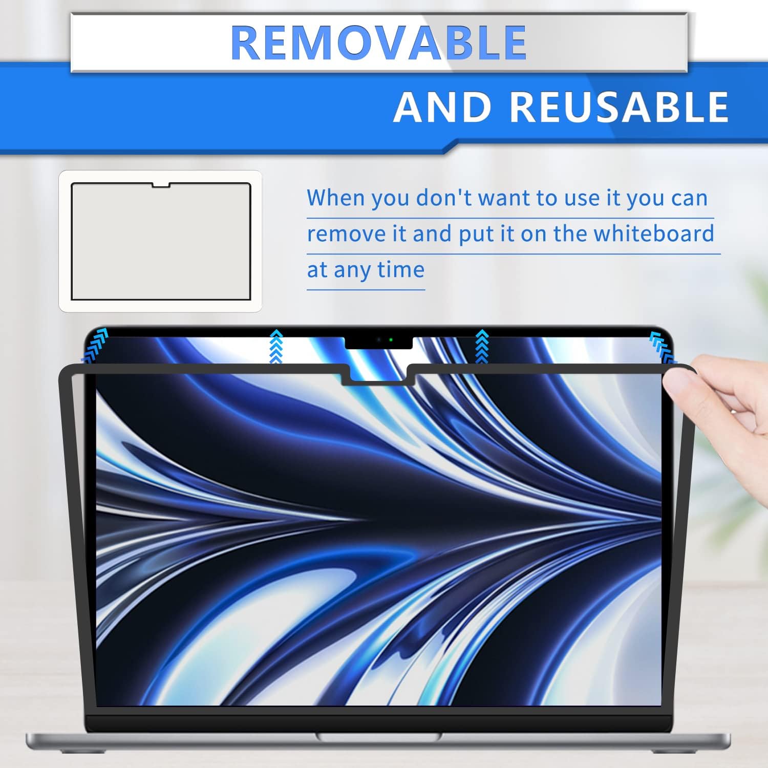 ZOEGAA MacBook Air M2 Privacy Screen, Removable Privacy Screen for MacBook Air M2 13.6 inch (2022, M2 Chip) Model: A2681, Anti Blue Light Privacy Filter for MacBook Air 13.6 inch