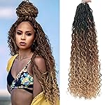 6Packs Goddess Locs Crochet Hair,22Inch Curly Faux Locs Crochet Hair Hippie Locs Crochet Braids Long Crochet Goddess FauxLocs for Black Women(22inch 1B/30/27)