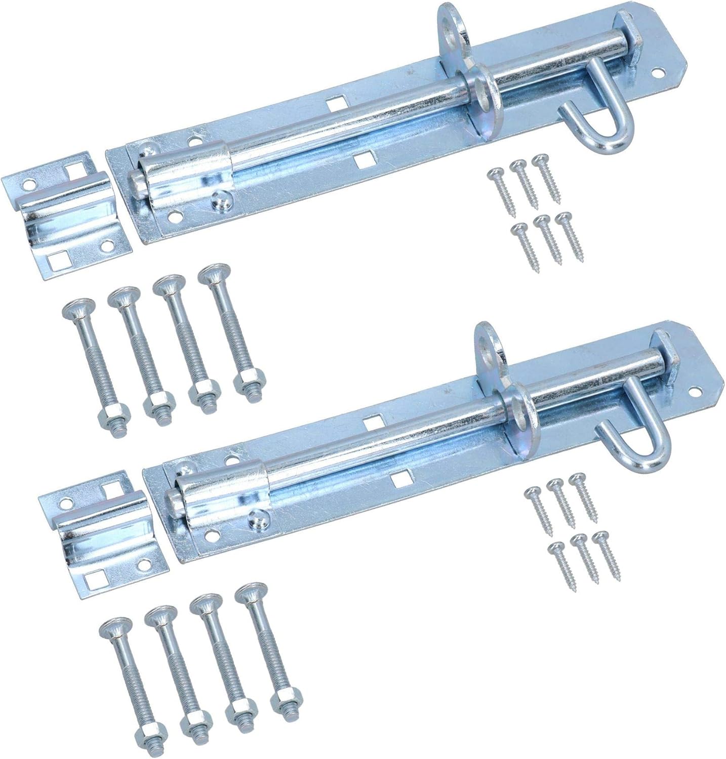 8” (200mm) Galvanised Brenton Slip Bolt Padbolt Slide Latch Lock Sheds