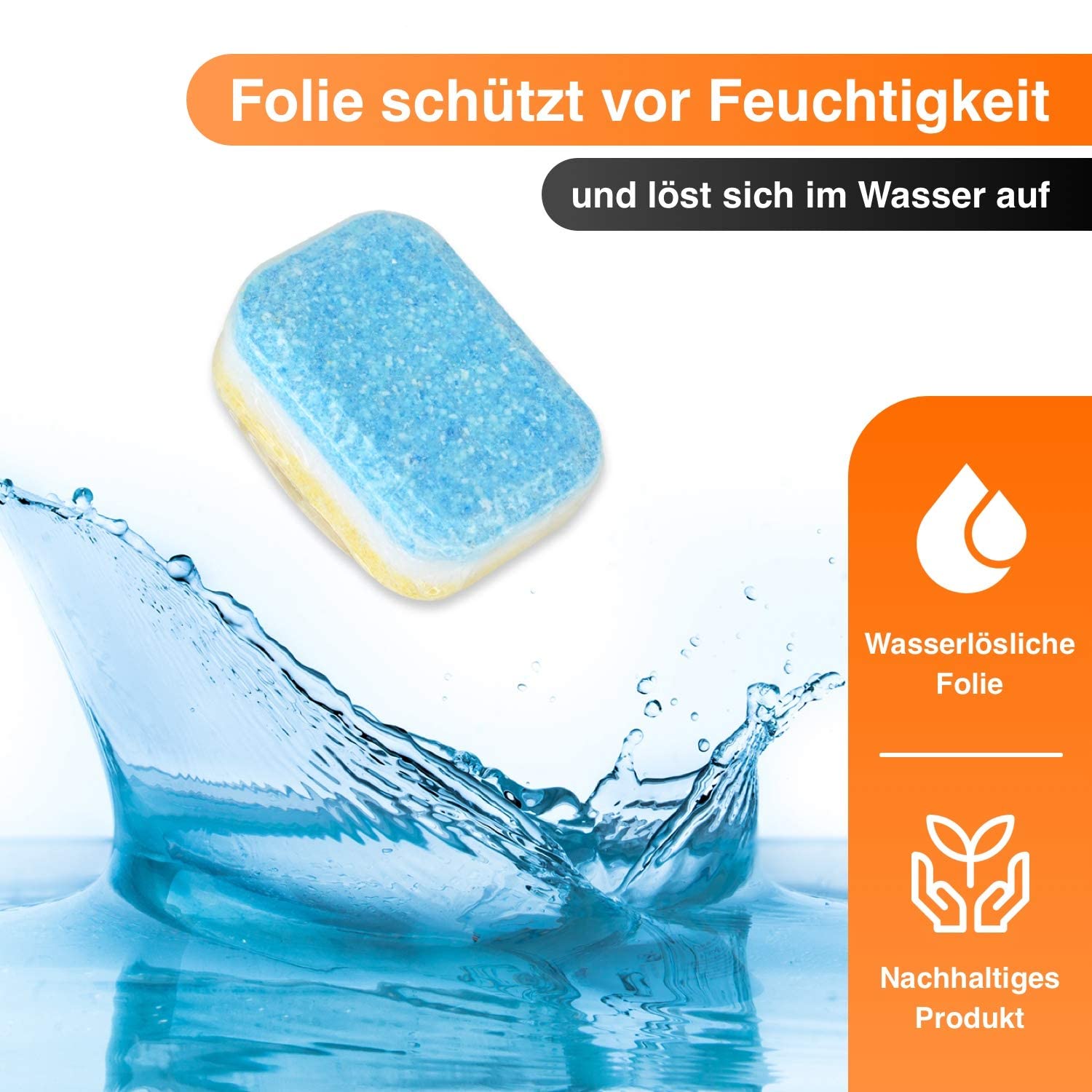 RedFOX24 Premium Spülmaschinen Tabs, 10 KG Karton | Wasserlösliche Folie, 12 verschiedene Funktionen, 1Kg/3,99€
