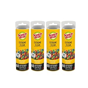 Scotch-Brite Extreme Clean Large Lint Roller Refills 50 Stickier Heavy Duty for Removing Debris and Pet Hair on