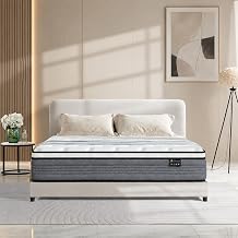 Vipcute King Size Matresses, 14 Inch Pocketed Spring King Mattress in a Box