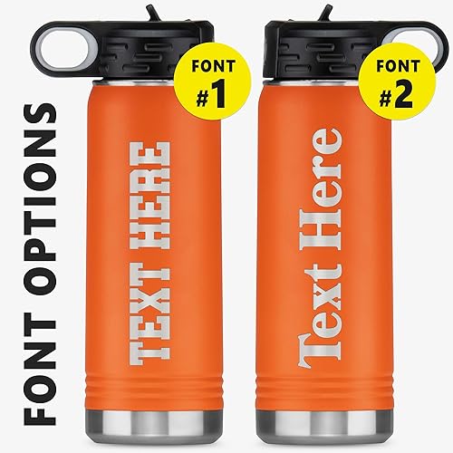 Miniatura 2 de Botella de agua personalizada con popote y tapa de 32 onzas, botella de agua de acero inoxidable, botella personalizada para deportes, regalos,