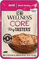 Wellness CORE Tiny Tasters Duck Pâté Wet Cat Food - Grain-Free, High-Protein, Natural, 1.75oz Pouches, 12-Pack