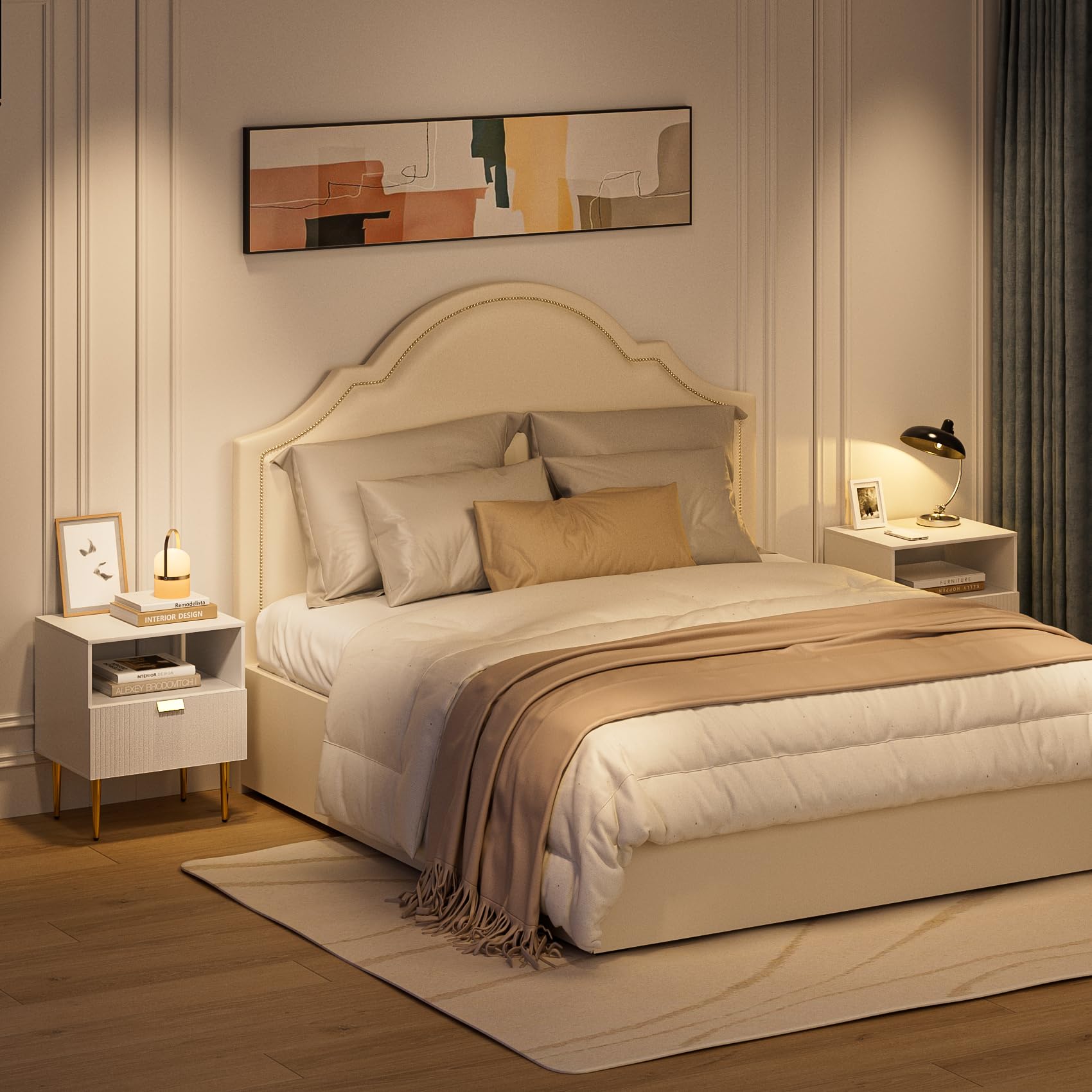 Table D'Appoint Pour Chambre À Coucher, Table De Chevet Hill Range Bois